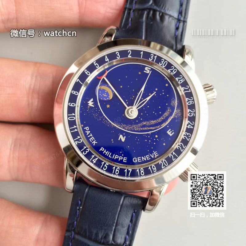 百达翡丽超级复杂功能计时系列6104G-001 星空腕表